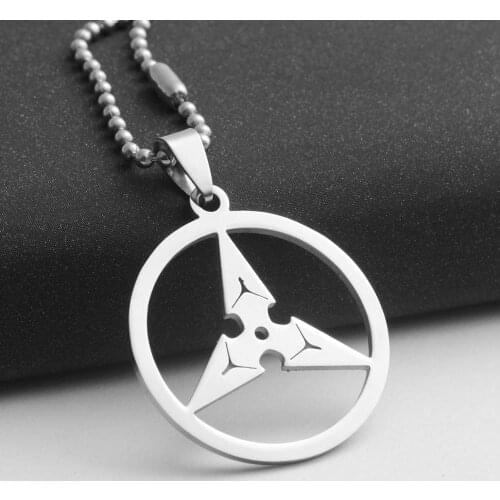 5 Stainless steel triangle dart pendant necklace geometric round triangle arrow game watch pioneer darts necklace jewelry
