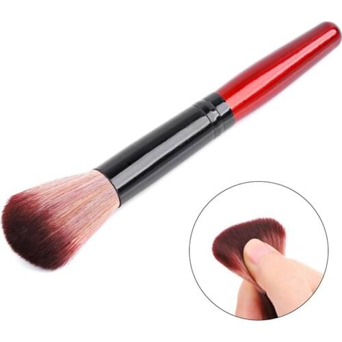 1Pc Wood Handle Clean Nail Soft Brush Cleaning Remove Dust Powder Removal Manicure Care Tools
