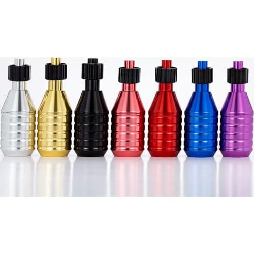 HJTAT 1pc 32mm Delicate Carving Aluminum Alloy Grips Tattoo Tattoo Machine Cartridge Adjustable Grip and Pole for Tattoo Machine