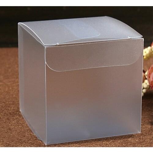 100pcs 6*6*6cm Frosted Pvc Box Plastic Clear Box Gift Boxes For Jewellery/Candy/food Packaging Display Boxes Diy Cases Storage