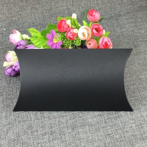 100PCS Paper Pillow-shape Boxes Blank Gift Boxes Paper Stroage Packing boxes For Jewelry/crafts/handmade soap/tea Accept custom