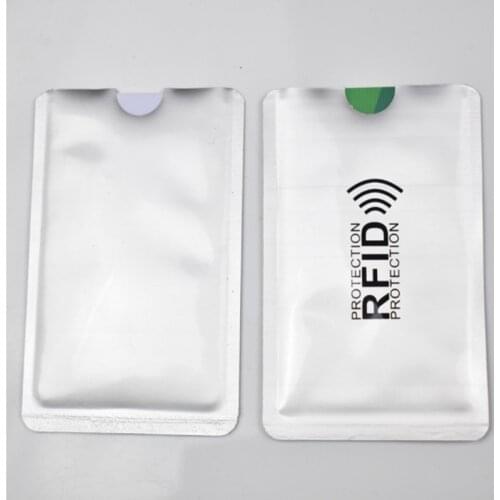 15pcs/ Anti Rfid Wallet Blocking Reader Lock Bank Card Holder Id Bank Card Case Protection Metal Credit Card Holder Aluminium