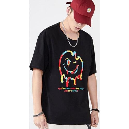 2021 Summer New Graffiti Print Mens T-shirt Oversize Men lothing Tee Hip Hop Streetwear Plus Size 100% Cotton Tops
