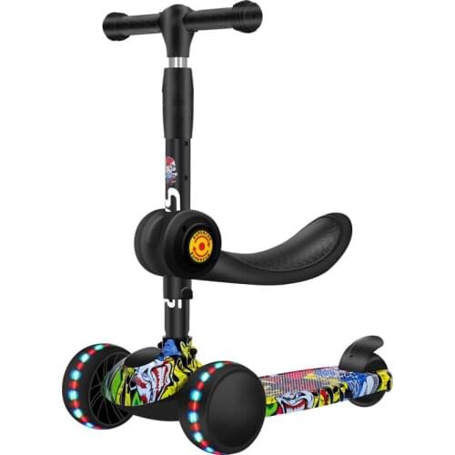 3 Wheels Kick Scooter for Kids and Toddlers Girls & Boys, Adjustable Height, Learn to Steer with Extra-Wide PU LED Flashing Whe
