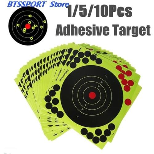 8In Shooting Targets Reactive Splatter Adhesive Sticker Paper Gun Shoot Training
