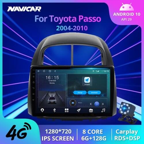 2Din Android10.0 Car Radio For Toyota Passo 2004-2010 GPS Navigation Stereo Receiver Auto Radio Bluetooth Player Car Stereo IGO