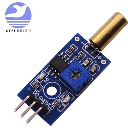 Free shipping 20PCS Golden SW-520D SW520D angle Sensor Module ball switch tilt sensor module 3-pin