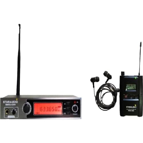 Staraudio Stage Pro UHF IR Audio Wireless Bodypack In-Ear Stereo monitor system SMSU-0208