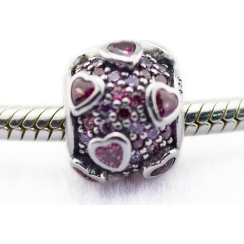 Explosion of Love Charm Beads for Jewelry Making Women Fashion Silver 925 Jewelry Heart Stones Beads For Chain Bracelets DIY