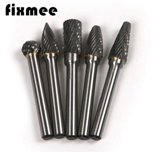 Fixmee 10MM Head Tungsten Carbide Rotary Burrs Die Grinder Carving Cutter Bit 6mm Shank