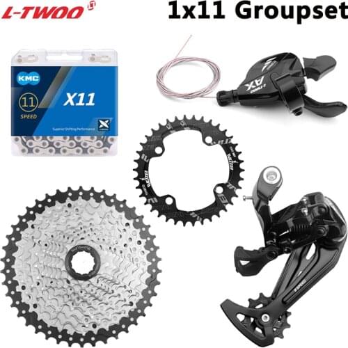 MTB Bike 1x11 Speed Derailleur Groupset LTWOO AX11 Trigger Shifter + RD + KMC X11 Chain + Sunshine 40/42/46/50/52T 11V Cassette