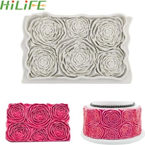 HILIFE Rosette Silicone Mold Cake Decorating Tools Baking Mould Sugarcrafts Chocolate Baking Tools Cake Border Fondant Mould