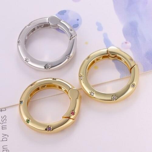 Juya DIY Creative Luxury Pendant Carabiner Screw Lobster Clasps Accessories For Handmade Fashion Mesh Chains Jewelry Making