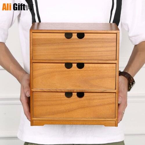 2021 Four Kinds Solid Wood Jewelry Boxes Desktop Storage Box Solid Wood Jewelry Wedding Anniversary Gifts European Retro Luxury