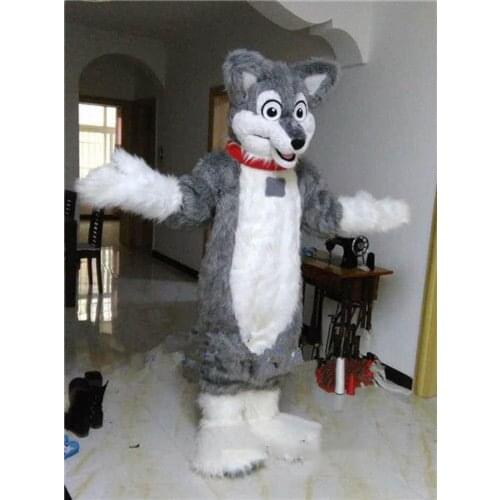Husky Dog Fox Fursuit Mascot Costume Suits Cosplay Party Dress Outfits Clothing Advertising Promotion Carnival Halloween Adult