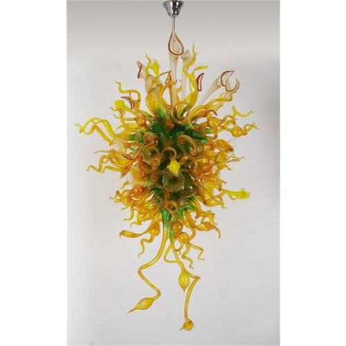 Small Murano Glass Chandelier Modern Art Decor High Ceiling Turkish Style Pendant Lamps for Bedroom