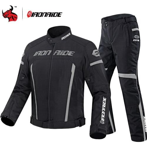 IRONRIDE Mens Motorcycle Jacket Men Moto Set Riding Racing Suit Moto Jacket Body Armor Protective Gear Motocross Jacket