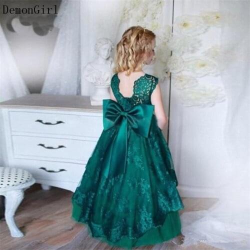 Kids Birthday Dress for Girls Appliques A-Line Little Princess Dresses Elegant Party Costumes Children Clothing