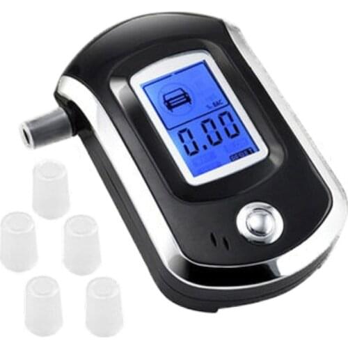 Portable Professional Breath Alcohol Meter Police Accurate Semiconductor Sensor Precise Alcohol Tester Digital LCD