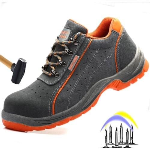 Labor shoes 2020 mens steel head anti-smashing anti-stab anti-slip welding electric welding tendon work shoes