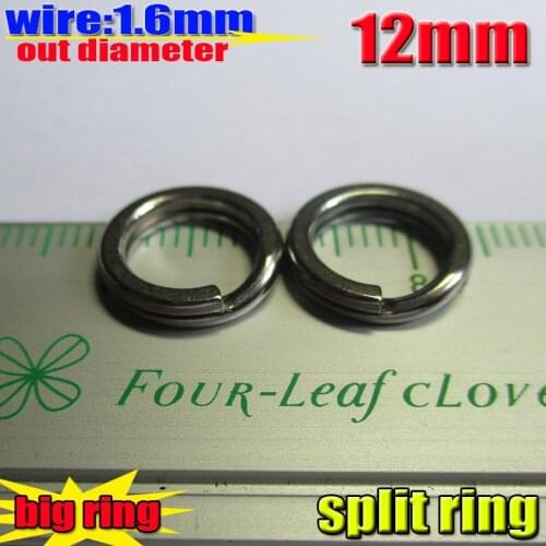 2019new fishing split rings with thegood stainless steel materials size:1.6mm*12MM,quantity:50pcs/lot