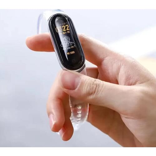 For Xiaomi Mi Band 5 6 Strap Transparent Soft Silicone Watchbands For Mi band 4 Strap For Mi band 5 Strap For Mi band 4 Bracelet