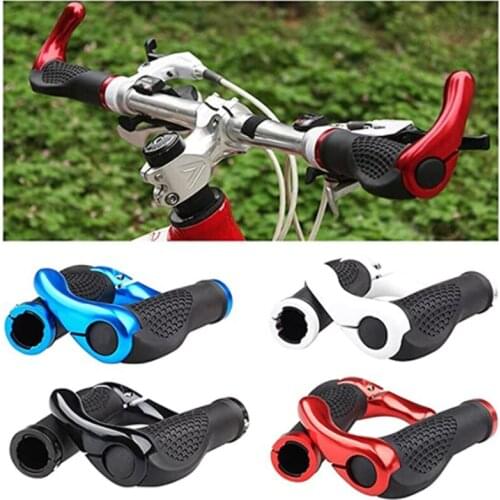 Mountain Bike Grips Bicycle Handlebar Sheath Aluminum Alloy Lock Ring TPR Rubber Handle Bar MTB Bike Grips Bicycle Accessories