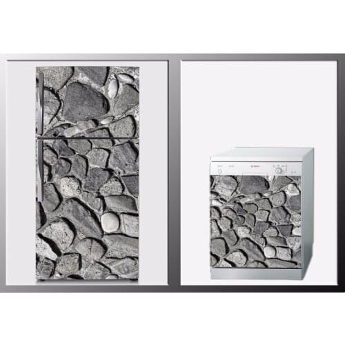 3D Rock Pattern SelfAdhesive Refrigerator Dishwasher Door Sticker Wallpaper wall sticker Kitchen wallpaper Poster