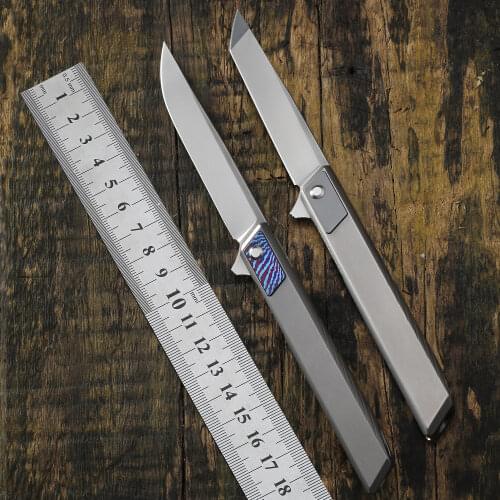 9Ti M390 blade folding knife TC4 handle ball Bearing pocket knife outdoor camping hunting self-defense EDC tactical tool K9