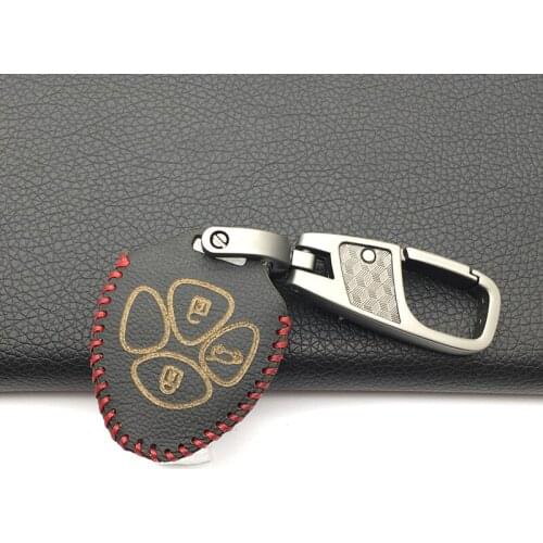 Special Offer Top Layer Leather Remote Control Car Key Case 3 Buttons Keys cover for Toyota Camry Crown Ruiz Corolla