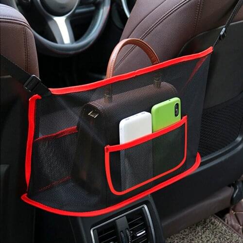 Sundries Storage Bag Net Bag Barrier of Back Seat Car Net Pocket Universal Seat Back Mesh Organizer Auto Storage Handbag Holder