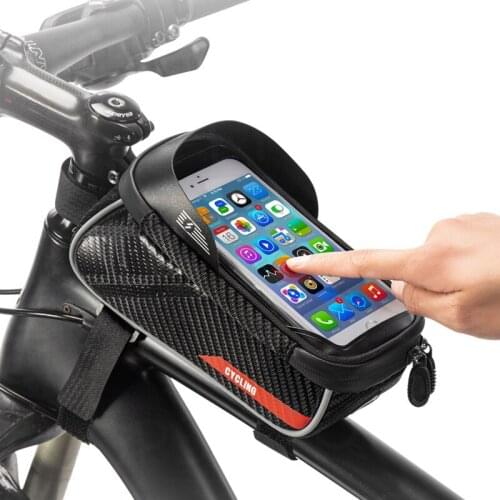 Cycling Bag Front Frame Bag Case Bag Mtb Equipment Accessories 6.0in Touchscreen Bag Rainproof Waterproof Mountain Bike Backpack