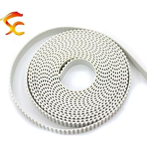 High Quality 10meters T5 15MM PU open belt T5 timing belt width 15mm Pitch 5mm white Polyurethane with steel core