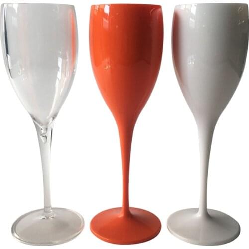1pcs Wine Party White Champagne Coupes Cocktail Glass Champagne Flutes Wine Cup Goblet Plating Plastic Beer Glass Whiskey Cups