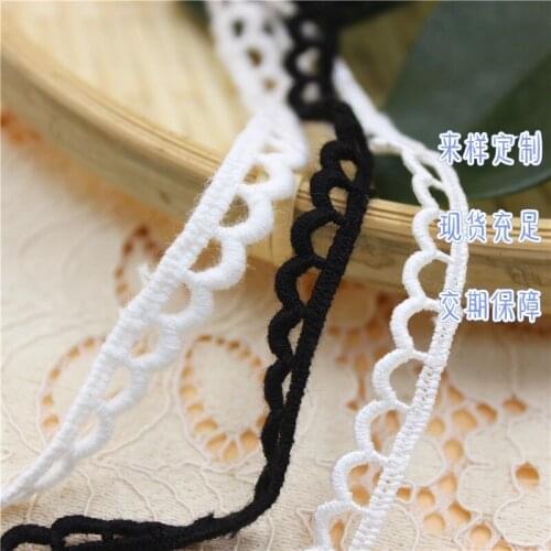 10Yard/Lot Cotton Water Soluble Silk Thread Small Lace Trim 1CM Wide DIY Baby Dress Clothes Side Ribbon Sew Accessories