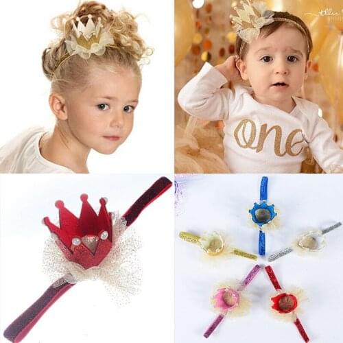 200pcs/lot DIY Simple Multi Gauze Pearl Stereo Crown Head Bands Baby Shining HeadBands Hair Styling Tools Accessory HA999