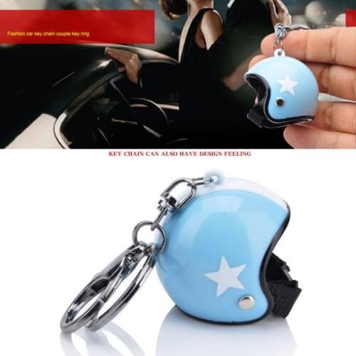 2019 Creative Motorcycle Safety Helmets Car Auto Keychain Pendant Classic Keyring Keyfob Casque Holder Car Accessories