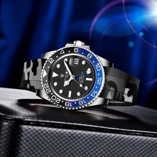 2020 LIGE New Sports Watch Men Automatic Mechanical Watch 316L Stainless Steel Waterproof Date Clocks Sapphire Glass GMT Watches