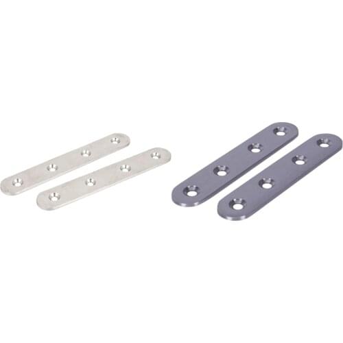 4 Pcs Stainless Steel Repair Mending Fixing Plate Brackets Support 89 X 19Mm & 125Mmx20Mm