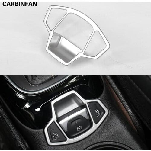 Car Styling ABS Matte Inner Electronic Handbrake Cover Trim Decoration Stiker 1Pc For Jeep Compass Second Generation 2017 2018
