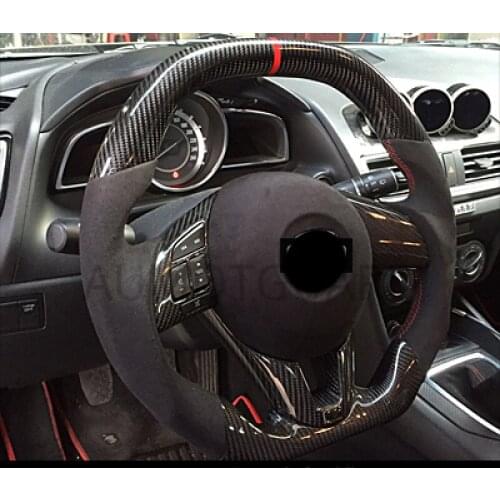 Car Carbon Fiber Steering Wheel for MAZDA3 Axela CX-5