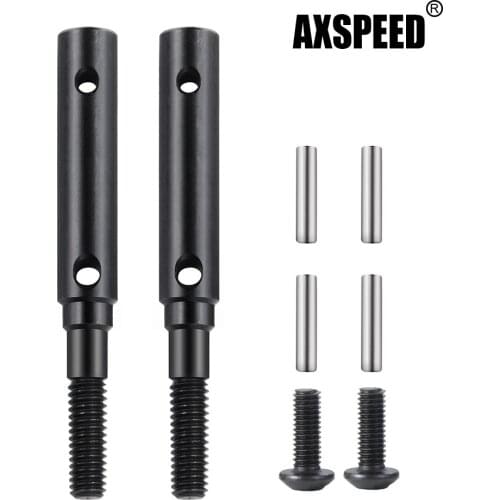 AXSPEED Extended Hard Steel Front Rear Portal Stub Axle Drive Shaft for Traxxas TRX-4 TRX4 1/10 RC Car Upgrade Parts