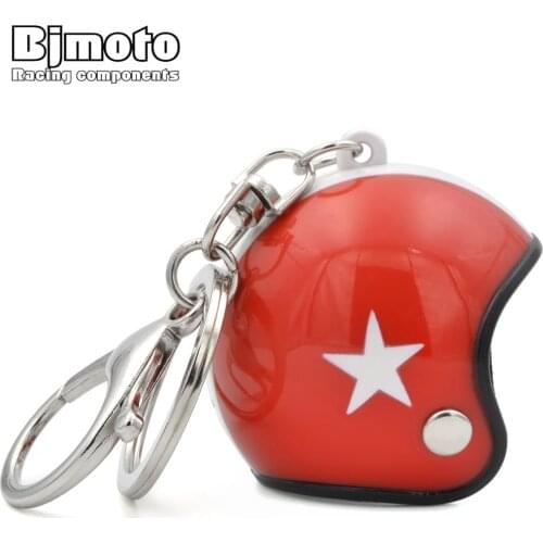 BJMOTO Fashion Car Motorcycle Helmet Keychain Key Chains Mini Motorcycle Pendant Keyring Men Motor Accessories