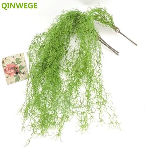 85 cm Artificial Flowers Hanging Wall Vine Plant Willow Leaves Branch Garland Background Wedding Home Decor Green