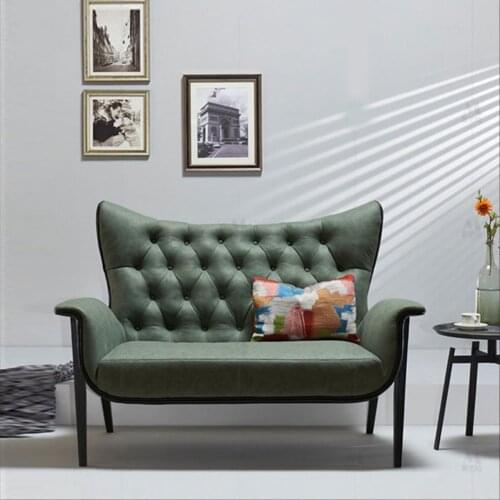 Italian minimalist sofa chair living room double sofa creative personality lazy lounge chair balcony net red wind