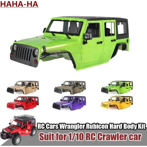 313mm Wheelbase RC 1/10 Jeep Wrangler JK Rubicon 4 Door Hard Body Shell Kit for Crawler Cars Axial SCX10 90046 90047 RGT EX86100