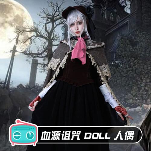 Bloodborne Doll cosplay costume with hat dress female