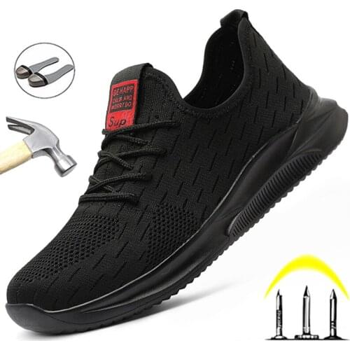 Dropshipping Safety Shoes Men Pop Nice Work Shoes Lightweight Men Shoes Anti-smash Steel Toe Shoes Working Sneakers Male Shoes
