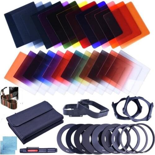42in1 DSLR Filter Set Camera Filtro Full Kit Gradient Color Square ND Filter 24 ColorsGradient Color Square Suit for DSLR Camera