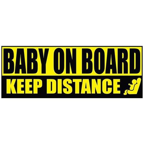 Hot Sell Personality Baby on Board Keep Distance Car Stickers Decals Accessories Auto Decorative Stickers PVC 13cm X 12cm